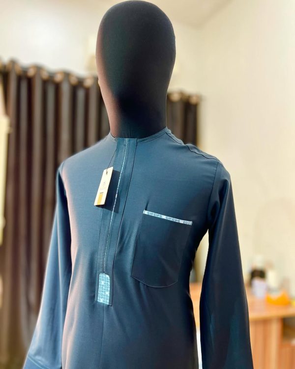 Navy Blue Classic Kaftan – The Power of Subtle Confidence - Image 2