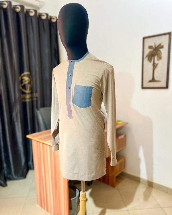 Two-Tone Signature Kaftan – Bold Elegance, Refined Simplicity - Image 2